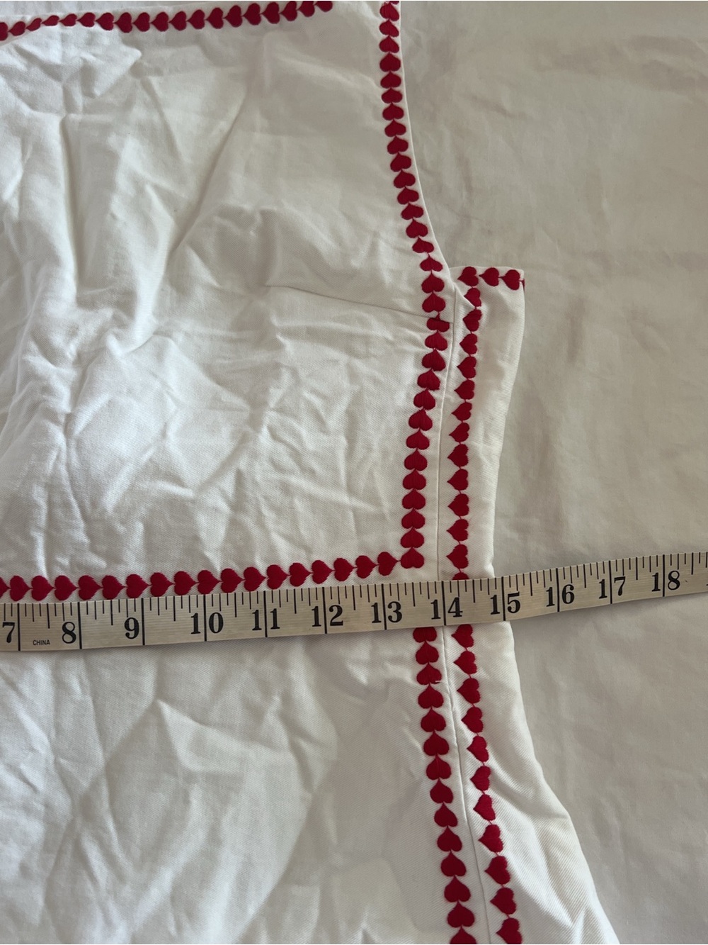 NWT Commense White Red Trim Maxi Dress Tie Back Cotton Vacation Dress Size M - Picture 9 of 13